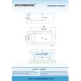 thumbnail image 3 of WOODBRIDGE 59" Freestanding Bathtub Contemporary Soaking Tub BTA0088, 3 of 5
