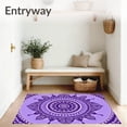 thumbnail image 3 of ODIKA 2'x3' Machine Washable Non-Slip Area Rug, Boho Intricate Symmetrical Zen Mystical Enchanting High Traffic Rug, Purple, 545232, 3 of 7