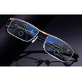 thumbnail image 3 of Lector de presbiopes de lectura inteligentes corrección de Oro SM SunniMix Gafas multifocales, 3 of 8