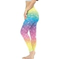 thumbnail image 3 of DISNIMO Fish Scale Printed Yoga Leggings for Women High Waist Workout Leggings, High Waisted Yoga Pants Tummy Control for Workout Sport, Multicolor, 3XL, 3 of 6