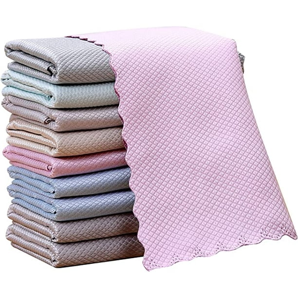 Paquete de 10 paños de limpieza, paños de limpieza de microfibra, paño de limpieza para el hogar de la cocina, paños de microfibra lavables, paños de microfibra multiusos 30 x 40 cm TUNC Sencillez