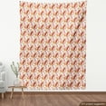 thumbnail image 4 of Ambesonne Orange Boho Fabric by the Yard Upholstery, Autumn Leaves and Fox, 2 Yards, Ruby Apricot and Burnt Sienna, 4 of 5