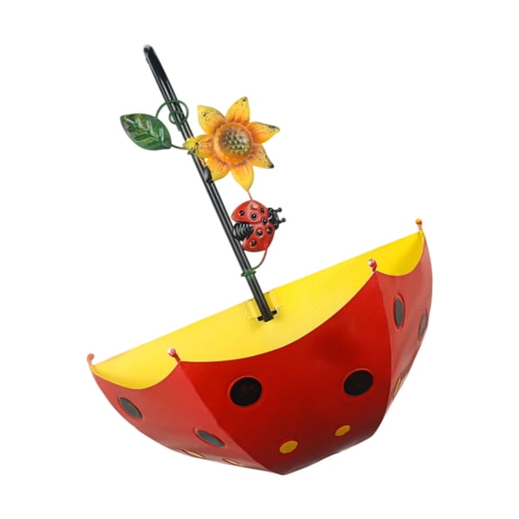 Creative Umbrella Shape Wall Planter For Garden Balcony Porch With Ornament Iron Hanging Flower Pots Decoration