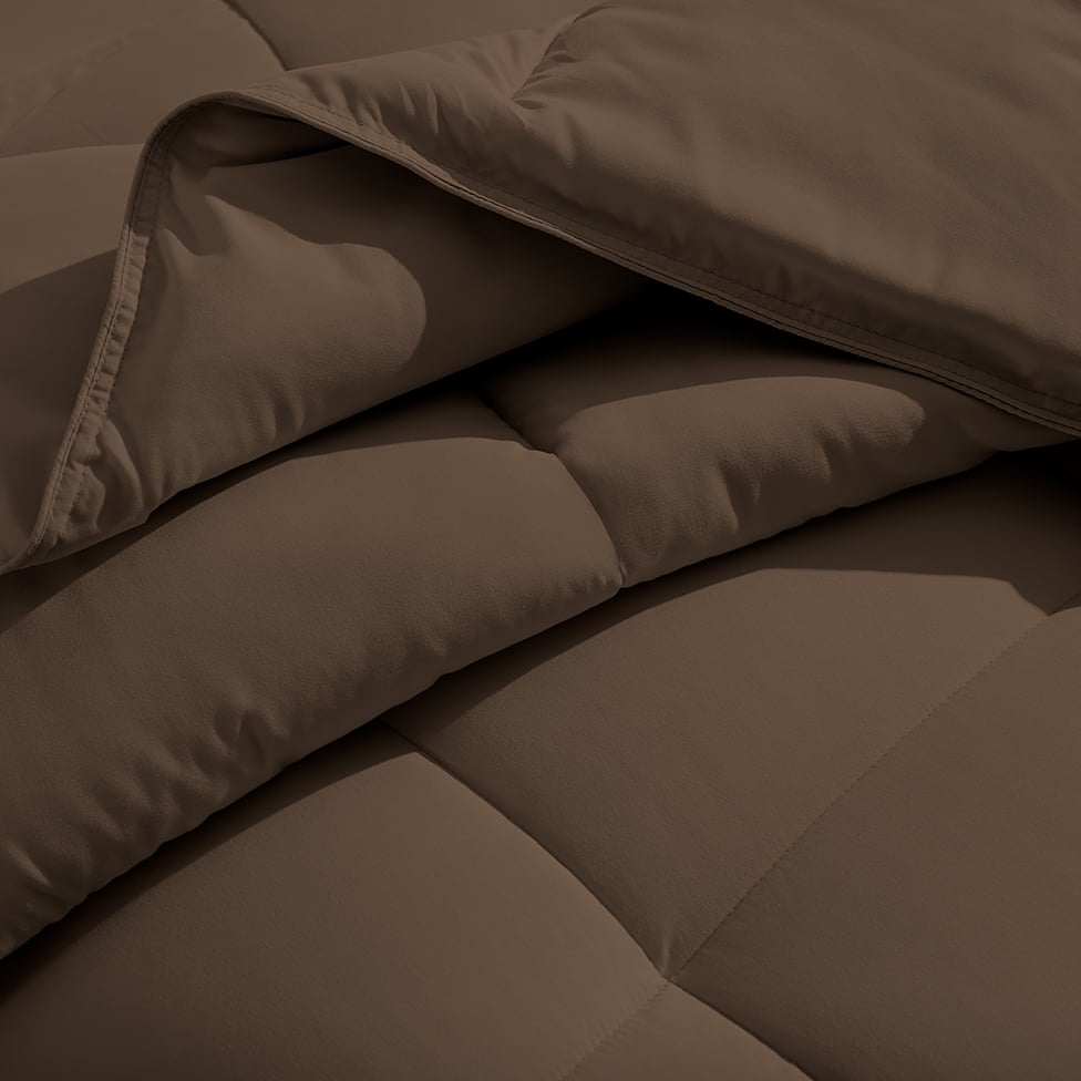Bare Home Ultra-Soft Goose Down Alternative Comforter Set, Twin/Twin XL, Cocoa