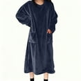 thumbnail image 6 of Bovxnpu Nightgown for Women, Women's Robe Bathrobe Long Keep Warm Long Sleeve Pajamas With Pockets Sleepwear Loungewear, 6 of 9