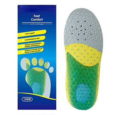 

Kids Gel Insoles Silicone Material Shock Absorbing Good Feet Step Aid Insoles Running Arch Support Insoles Little Kid US 13-13.5 (7 1/2 - 7 5/8)