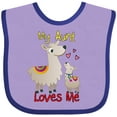 thumbnail image 3 of Inktastic My Aunt Loves Me Llama Boys or Girls Baby Bib, 3 of 4