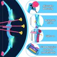 thumbnail image 5 of Growsly 2 Pack Bow and Arrow Set Toy for Kids with LED Flash Lights and 14 Suction Cup Arrows, Standing Target, for 3-12 Years Old Kids, Blue and Pink, 5 of 7