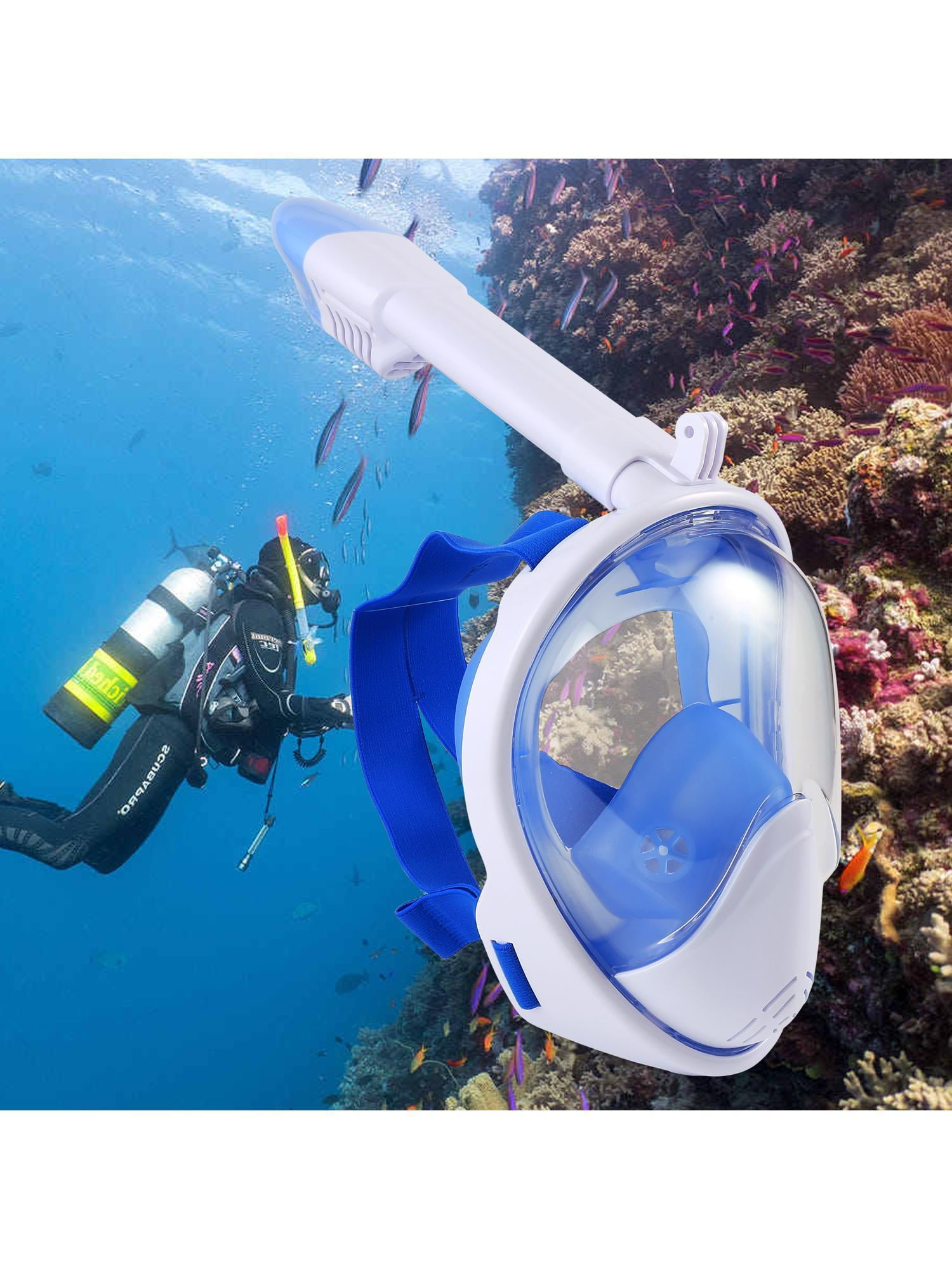 Seaview 180° Viewing Snorkel Mask Panoramic Full Face Design Anti-Fog Anti-Leak with Adjustable Head Straps BYE by