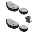 thumbnail image 1 of Intex Ultra Lounge Chair 2/ Cup Holder & Ottoman Set (2 Pack) 120V Air Pump, 1 of 10