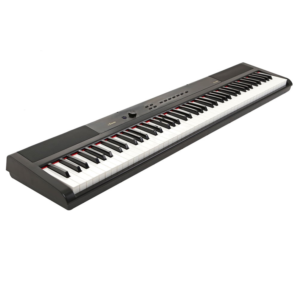 Artesia Weighted 88 Key 8 Voice Portable Piano (Black) - Walmart.com ...