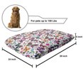 thumbnail image 2 of Butterfly Pet Bed, Sixties and Seventies Inspired Complex Image with Floral Elements and Butterflies, Resistant Pad for Dogs and Cats Cushion with Removable Cover, 24" x 39", Multicolor, by Ambesonne, 2 of 4