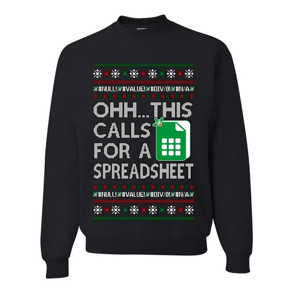 Wild Bobby Oh... This Calls for A Spreadsheet Sweater | Holiday Unisex Crewneck Sweatshirt
