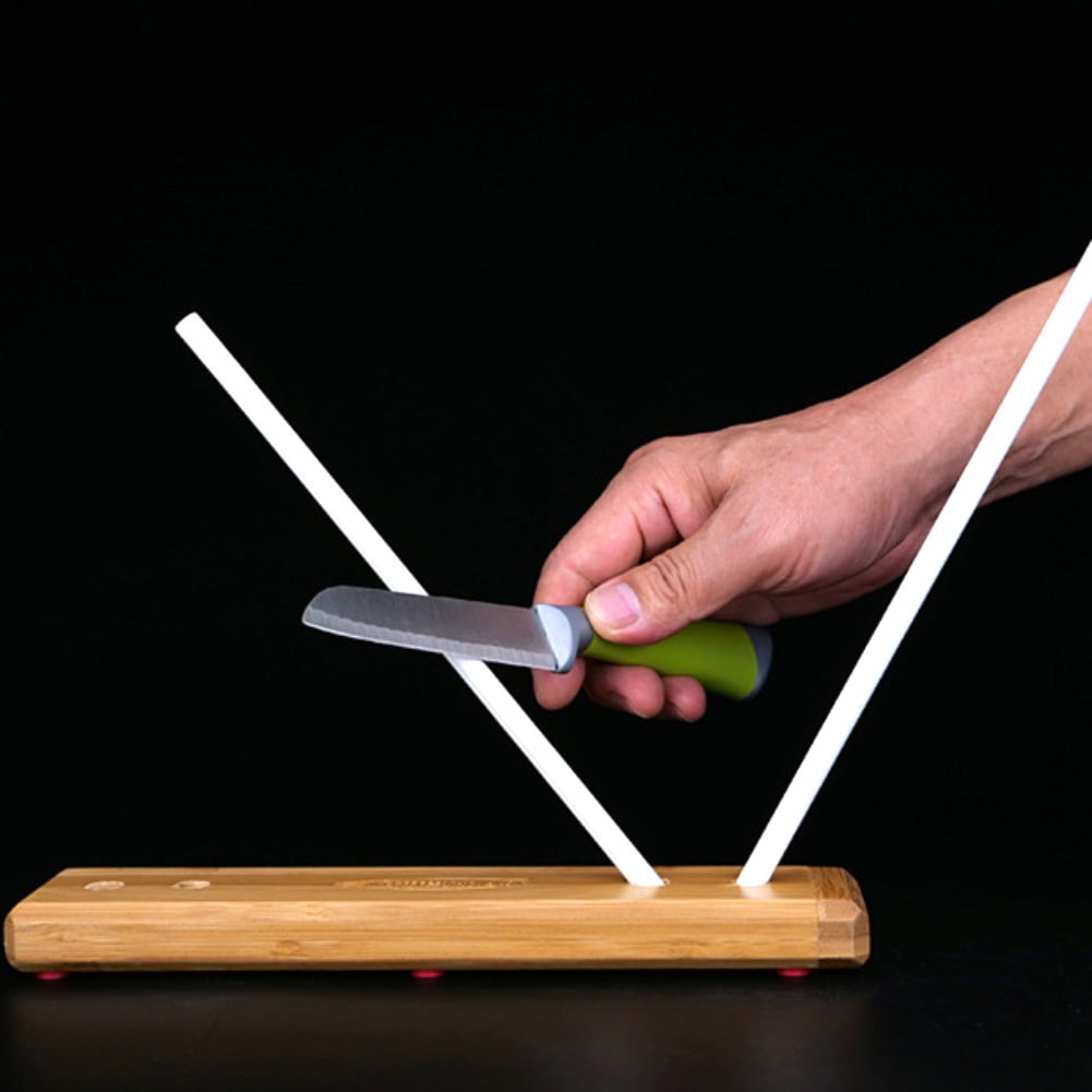 4Rod Ceramic Crock Stick Turn Box Sharpener Kitchen Whetstone