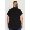 thumbnail image 5 of Womens Plus Size Button Front Shirt, 5 of 5