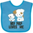 thumbnail image 3 of Inktastic My Pap Loves Me Grandson Puppy Boys Baby Bib, 3 of 4