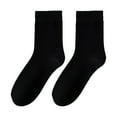 thumbnail image 5 of Soumake 1 Pair Women Socks Mid-Tube No Odor Retro Solid Color High Elasticity Anti-Slip Breathable Soft Sweat-Absorption Anti-Shrink Sports Cotton Socks, 5 of 8