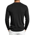 thumbnail image 5 of StSilkitty Men's Long Sleeve Shirts Lightweight Crewneck 3 Buttons T-Shirts Loose Casual Comfy Pullover Tops, 5 of 7