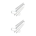 thumbnail image 3 of Wosthever Estante para copas de vino, copas debajo del soporte del gabinete, almacenamiento sin perforaciones, estante colgante, Bar, accesorio Blanco 2piezas, 3 of 6