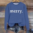thumbnail image 2 of Women's Long Sleeved Crew Neck Christmas Print Lightweight Hoodie - Stylish Comfort for Everyday Wear Holiday Versatile Layering, 2 of 5