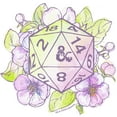 thumbnail image 2 of Dungeons & Dragons Floral Dice  Graphic T-Shirt, 2 of 3