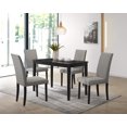 thumbnail image 1 of HMD Greenville 5 Piece Dining Set, Black, Gray/Black, 1 of 9