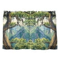 thumbnail image 7 of Yayeee Kitchen Curtains Tier Pair Light Filtering 27"x36" Rod Pocket Short Cafe Window Panel, Pine Tree, 7 of 7