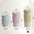 thumbnail image 2 of ACDANC 2026 New 350Ml/450Ml/550Ml Reusable Sustainable To-Go Travel Coffee-Cup - Portable Cups with No Leak Silicone Lid - Dishwasher Safe for Daily Use,Commuting,Office,Travel,Outdoor Activities., 2 of 7