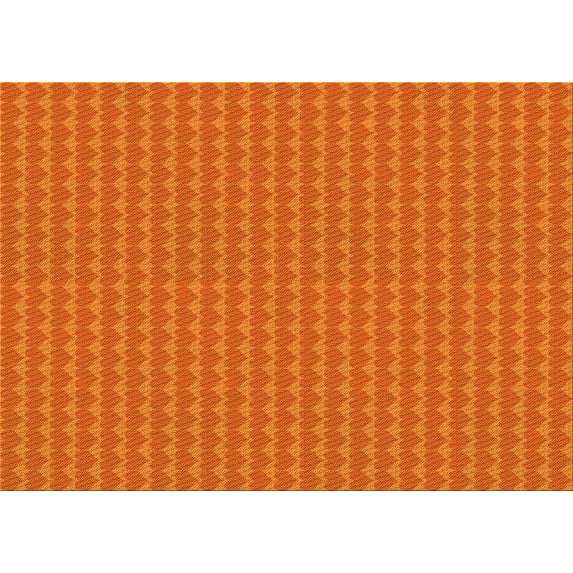 Ahgly Company Indoor Rectangle Patterned Neon Orange Area Rugs, 6' x 9'