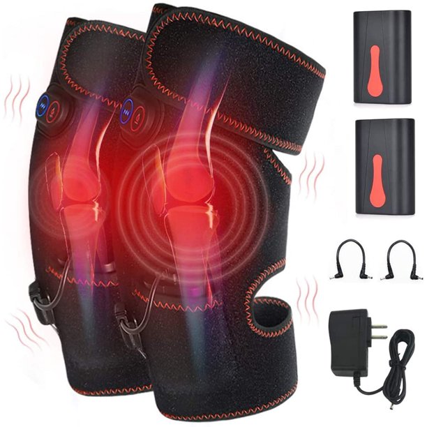 Heating Knee Pad with Massage, Heated Knee Brace Wrap with 4000mAh