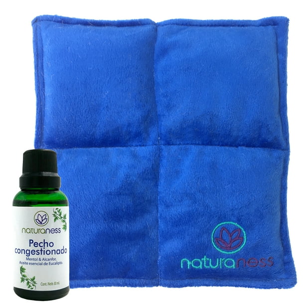 Paquete compresa térmica de semillas para pecho congestionado Elaborada con Semillas y Plantas medicinales naturalness Compresa/ +/aceite 30ml