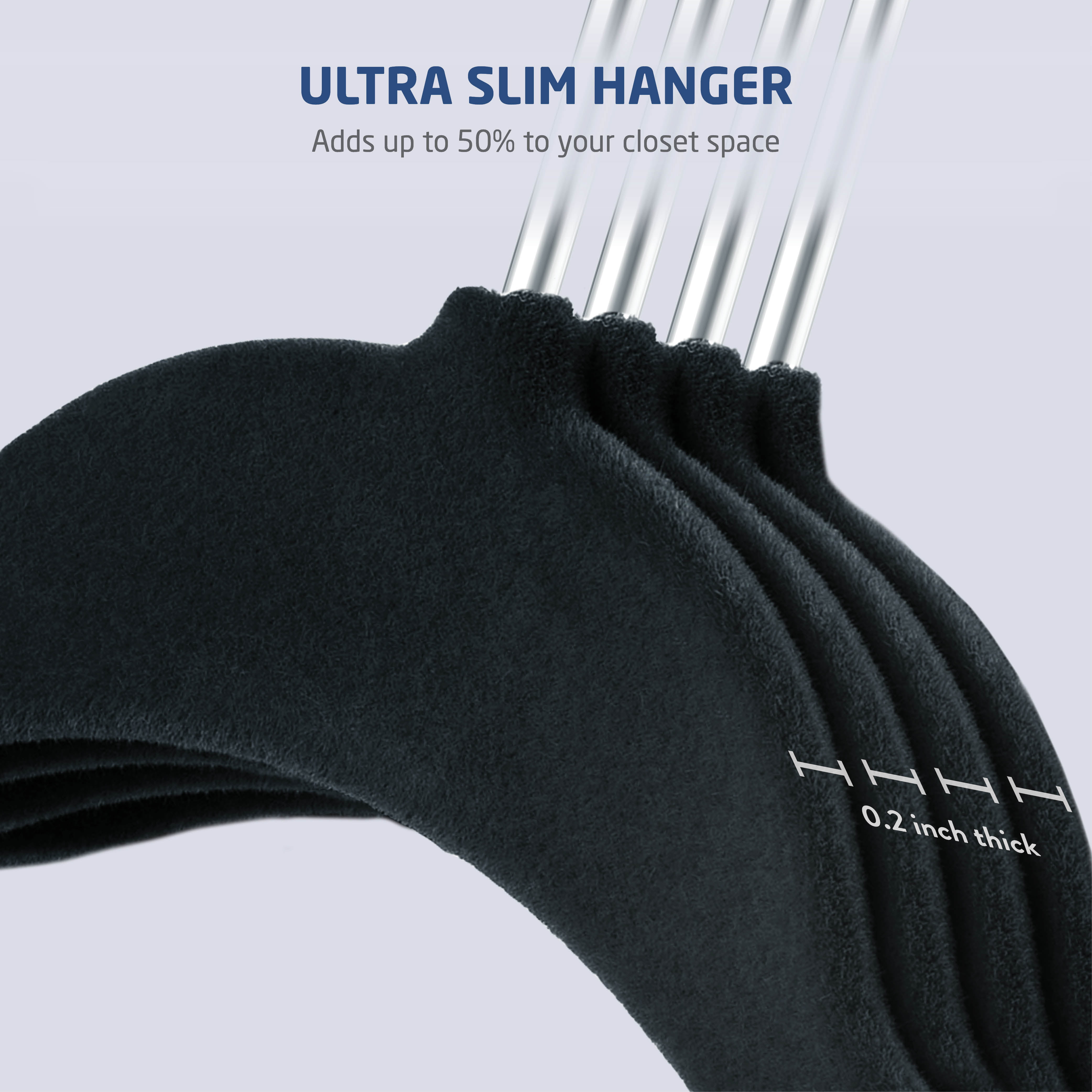 PeiQiH 10 Pack Adult Velvet Clothes Hangers, Not-Slip Notched 360
