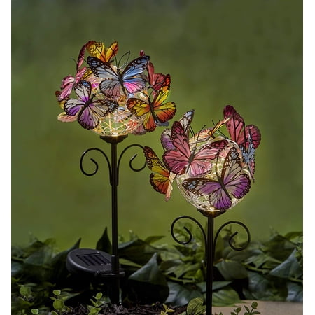 Decorative Outdoor Solar Butterfly Lights - Solar Garden Lights with ...