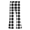 thumbnail image 5 of GigrtiJin Girls Teens Fleece Flared Pants Plaid Printed Slim Straight Leg Yoga Pants Trendy Casual Pants 5-16 Years, 5 of 6