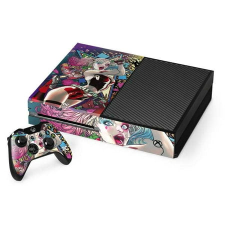 Skinit DC Comics Colorful Harley Quinn Xbox One Console and Controller Bundle Skin