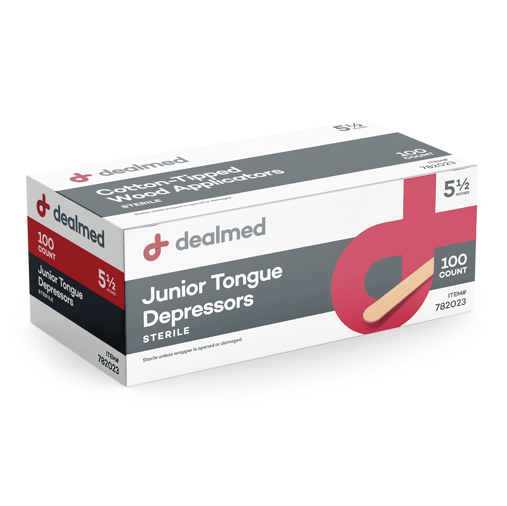 Dealmed 5.5 Junior Tongue Depressors - Non-Sterile, Unwrapped for Medical  Practice, Crafts, Emergency First Aid Kits and More (5000/Case) 