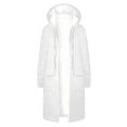 thumbnail image 6 of Smsaxvxz Women's Zip Up Hoodies Fall Fashion Solid Long Sleeve Sweatshirts Oversized Winter Cardigan Jacket Coat with Pocket White 2XL, 6 of 7