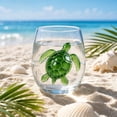 thumbnail image 4 of Sulaicai Novelty Marine Animal Stemless Wine Glass, Unique Hand-Painted Flat Marine Animal Pattern Bar Glassware, Coastal Home Decor Gift for Ocean Lovers, A9, 4 of 7