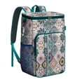 thumbnail image 1 of Boho Chic Vintage Fashion Insulated Cooler Backpack - 20L Soft Cooler Bag, Tribal Patterns, 1 of 6