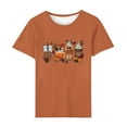 thumbnail image 2 of Lilgiuy Thankful Grateful Blessed Shirts for Women Thanksgiving Pumpkin T-Shirt Graphic Fall Tshirts for Carnival Time, 2 of 3