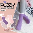 thumbnail image 2 of Zapatillas de invierno Calcetines EBMORE para mujer, fuzzy, acogedoras y cálidas, 2 of 7