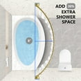 thumbnail image 5 of Utopia Alley Rustproof Wall Mounted Single Curved Shower Rod, Aluminum, adjustable from 45" to 72" Wide (Gold), 5 of 10