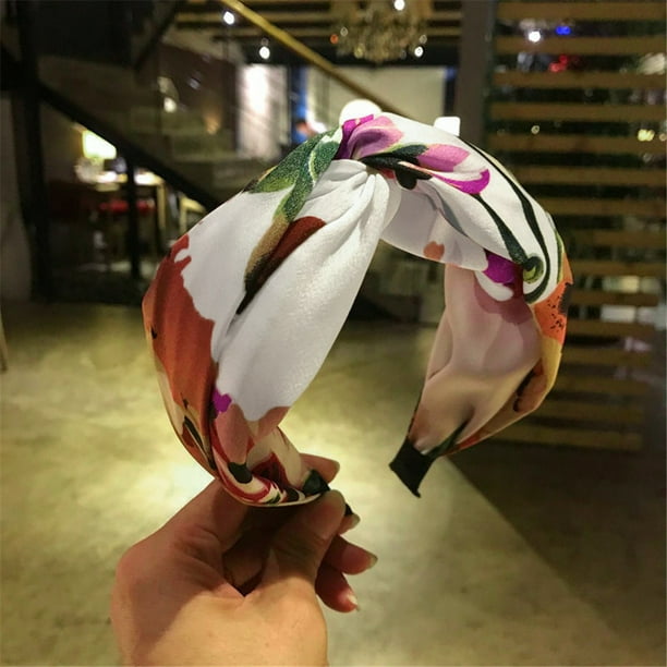 Fiudx Diadema de Flores para Mujer, Accesorio para El Cabello de Ala Ancha