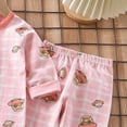thumbnail image 4 of TOWED22 Toddler Baby Boy Fall Outfit Stripe Embroidery Long Sleeve Sweatshirt Pullover Tops Joggers Pants Set 2Pcs Clothes Size:12-18 M,Color:Light Pink, 4 of 6