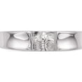 thumbnail image 4 of Sterling Silver Rhodium-Plated Polished Fleur Dis Lis Band (Size 7) Made In Thailand qr6603-7, 4 of 5