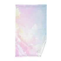 Pink Pattern Single Pack 100% Cotton Bath Towel (16'' x 28'') Soft, Highly Absorbent, Ideal for Bathroom, Gym, Beach