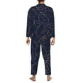 thumbnail image 5 of Bingfone Men'S Pajama Set 2 Piece Loungewear Pjs, Long Sleeve With Pajama Pants-Copper-Gold Gloss Outline, 5 of 9