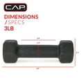 thumbnail image 5 of CAP Barbell 32 lb Neoprene Dumbbell Set with Rack, Black, 5 of 10