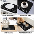 thumbnail image 2 of Coffee Bar Mat Rubber Dish Drying Mat For Kitchen Counter Coffee Mat for Home Bar Gift Kitchen Mat Coffee Bar Accessories Decorative Coffee Shop Chocolate Dish Drying Pad 23.5"X 15.5", 2 of 6