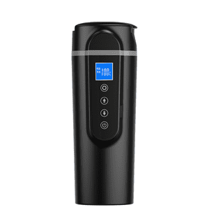 EAST MOUNT Smart Temperature Control Travel Coffee Mug Electric heated  Travel Mug 12V Stainless Steel Tumbler Smart Heating Car Cup Keep Milk Warm  LCD